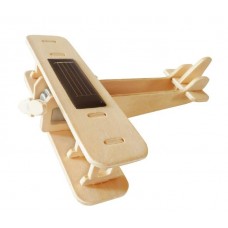 Roboti RoboTime: Solar Energy Drived - Natural Wooden Aircrafts - Biplane - P220me P220 Biplane