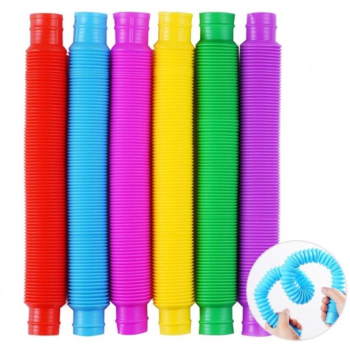 12PCS Pop Bendable Stretchy Tube Sensory Pipe Toy for Kids