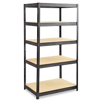 5-Tier Shelving Unit, Multi Use Storage Organizer Rack with Metal Frame for Home/ Office/ Garage, 45L x 90W x 180H cm