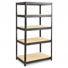 5-Tier Shelving Unit, Multi Use Storage Organizer Rack with Metal Frame for Home/ Office/ Garage, 45L x 90W x 180H cm