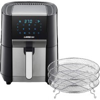 7 Qt Air Fryer with Dehydrator Function, 1700W XL Air Fryer with 3 Dehydrating Racks, Touch Screen Display, Preheat & Broil Functions (Silver) - GW22971 7 Qt Air Fryer with Dehydrator Function, 1700W XL Air Fryer with 3 Dehydrating Racks, Touch Screen Display, Preheat & Broil Functions (Silver) - GW22971