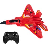 Airplane for Kids & Beginners, F22 Fixed Wing Remote Control Plane with 2.4GHz Controller, 6-Axis Gyro, EPP Foam Body, LED Lights, Red Jet Glider for Outdoor Flying Airplane for Kids & Beginners, F22 Fixed Wing Remote Control Plane with 2.4GHz Controller, 6-Axis Gyro, EPP Foam Body, LED Lights, Red Jet Glider for Outdoor Flying