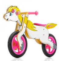 KIDZAMA Kids Balance Bike, Cartoon Horse No Pedal Training Bicycle with Lightweight Wooden Frame for Kids Ages 2-5 - KZ-100