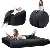 5ft Bean Bag Chair, 2-in-1 Convertible Bean Bag Sofa with Removable Cover for Home, Living Room, Adults - HYH003 5ft Bean Bag Chair, 2-in-1 Convertible Bean Bag Sofa with Removable Cover for Home, Living Room, Adults - HYH003