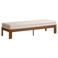 Solid Wood Sofa Bed, Folding Daybed Couch with Upholstered Cushion, Walnut Finish Beech Wood Frame, Convertible Guest Bed for Living Room, Small Apartment and Home Office, 202 cm Solid Wood Sofa Bed, Folding Daybed Couch with Upholstered Cushion, Walnut Finish Beech Wood Frame, Convertible Guest Bed for Living Room, Small Apartment and Home Office, 202 cm
