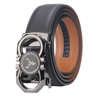 Men’s Ratchet Dress Belt with Automatic Buckle, Cut-to-Fit Adjustable Track Waist Belt, Black Textured Reversible Style with Deer Accent Buckle, Formal Business Casual Belt for Daily Wear Model DX38 Men’s Ratchet Dress Belt with Automatic Buckle, Cut-to-Fit Adjustable Track Waist Belt, Black Textured Reversible Style with Deer Accent Buckle, Formal Business Casual Belt for Daily Wear Model DX38