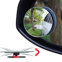 Blind Spot Mirror, 2" Round HD Glass Frameless Convex Rear View Mirror (Pack of 2) Blind Spot Mirror, 2" Round HD Glass Frameless Convex Rear View Mirror (Pack of 2)