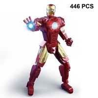 466 PCS Superhero Building Block Set, Iron Legion Mark III DIY Building Toy for Kids - 790