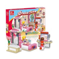 142 PCS Kids Building Blocks, DIY Building Block Dream Town Princess Bedroom - 30267