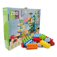 244 PCS Kids Building Blocks, DIY Building Block Children's Fun Slideway with Marbles - 9022