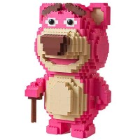 DIY Building Blocks, 1200 PCS Cartoon Building Blocks Set - Straw Bear