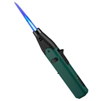 Butane Torch Lighter, Refillable Long Jet Lighter with Adjustable Flame, Visible Fuel Window for Candles, Cigars, BBQ, Camping (Green) - HL01 Butane Torch Lighter, Refillable Long Jet Lighter with Adjustable Flame, Visible Fuel Window for Candles, Cigars, BBQ, Camping (Green) - HL01