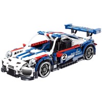 450 PCS Car Building Blocks Set, 1:18 GT2 RS Sports Car Model with Pull-Back Motor - 11001