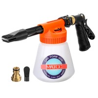 MATCC Adjustable Car Foam Gun with 900ml Bottle, Adjustment Ratio Dial for Car Washing, Garden, Home Cleaning