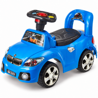Kids Ride-On Car, Blue Push Car with Steering Wheel & Backrest Kids Ride-On Car, Blue Push Car with Steering Wheel & Backrest