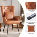 Accent Chair, Vintage Style Wingback Chair with Pillow, Arms for Home, Living Room, Bedroom - XLM3-Y217 