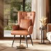 Accent Chair, Vintage Style Wingback Chair with Pillow, Arms for Home, Living Room, Bedroom - XLM3-Y217 