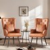 Accent Chair, Vintage Style Wingback Chair with Pillow, Arms for Home, Living Room, Bedroom - XLM3-Y217 