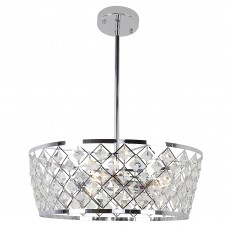 DECOR LIVING Cristina 3-Light Polished Chrome Transitional Crystal Chandelier for Home, Dining Room - C9084GB-CHR