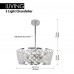 DECOR LIVING Cristina 3-Light Polished Chrome Transitional Crystal Chandelier for Home, Dining Room - C9084GB-CHR