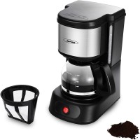 SUNVIVI 5 Cup Coffee Maker, Drip Coffee Machine with Glass Carafe, Reusable Filter - YD011