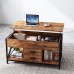 Lift Top Coffee Table with 2 Drawers, Open Side Shelf,  Hidden Compartment for Home, Living Room - 565A2