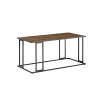 Modern Coffee Table with Metal Frame Wood Finish Top Adjustable Feet, Easy Assembly, 39.4” L x 19.7” W x 18.5” H - Sturdy & Stylish Living Room Accent Table