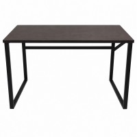 Computer Desk Metal Frame 112 cm Dark Brown for Home Office Computer Desk Metal Frame 112 cm Dark Brown for Home Office