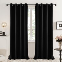 Blackout Curtains 2 Panels Thermal Insulated Room Darkening Drapes Triple Weave Noise Reducing Window Curtains Grommet Top, Machine Washable Bedroom Living Room Blackout Curtains 2 Panels Thermal Insulated Room Darkening Drapes Triple Weave Noise Reducing Window Curtains Grommet Top, Machine Washable Bedroom Living Room