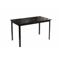 Modern Black Faux Marble Dining Table 55.5" x 27.5" Rectangular Kitchen Table with Metal Frame Sleek Design for Dining Room, Condo, or Small Space Easy Assembly, Durable & Stylish (Table Only) Modern Black Faux Marble Dining Table 55.5" x 27.5" Rectangular Kitchen Table with Metal Frame Sleek Design for Dining Room, Condo, or Small Space Easy Assembly, Durable & Stylish (Table Only)