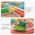 Mechanical Dinosaur Block Track, 48PC DIY STEM Race Slide Car Track Playset  for Kids, Toddlers - ALW011
