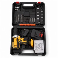 Cordless Drill Tool Set with Battery, Charger, Bits and Case Cordless Drill Tool Set with Battery, Charger, Bits and Case