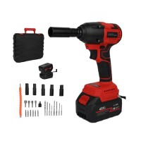 48V Electric Drill Bit Set, Cordless Impact Wrench Kit with 350Nm Torque, 21V Li-ion Battery, Charger Accessories, Electric Wrench - KJ-9721 48V Electric Drill Bit Set, Cordless Impact Wrench Kit with 350Nm Torque, 21V Li-ion Battery, Charger Accessories, Electric Wrench - KJ-9721