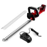 PULITUO 20V Hedge Trimmer, Cordless Battery Trimmer with 52cm Dual-Action Laser Blade, 1.5cm Cutting Capacity, 2400 SPM, 2.0Ah Li-ion Garden Battery - DCHT2006