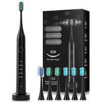 Smart Electric Toothbrush with 5 Cleaning Modes, 3 Brush Head Type, 2 Minute Timer, IPX7 Waterproof for Adults & Kids - D10 Smart Electric Toothbrush with 5 Cleaning Modes, 3 Brush Head Type, 2 Minute Timer, IPX7 Waterproof for Adults & Kids - D10