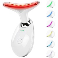Face Neck Massager, Portable 7-Light LED Facial Massager Beauty Skin Care Tool for Home, Travel - ES-1081 Face Neck Massager, Portable 7-Light LED Facial Massager Beauty Skin Care Tool for Home, Travel - ES-1081