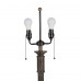 58 inch Floor Lamp, Rustic Grey Faux Wood Floor Lamp with Hardback Shade, Double Pull Switch - PL4313