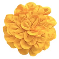 3D Flower Cushion, 50 x 50cm Decorative Blossom Accent Backrest Pillow for Sofa, Home Decor, Bedroom (Yellow) - B6O-YLW