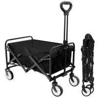 Foldable Utility Wagon, 220lbs Capacity Portable Folding Cart with Wheels for Shopping, Camping, Outdoor Activities (Black) - S23090800512900116 Foldable Utility Wagon, 220lbs Capacity Portable Folding Cart with Wheels for Shopping, Camping, Outdoor Activities (Black) - S23090800512900116