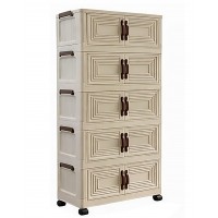 5-Tier Storage Cabinet with Doors & Wheels Stackable Folding Organizer, Space-Saving Vertical Storage Unit Bedroom, Living Room, Office, Kitchen Storage Solution 5-Tier Storage Cabinet with Doors & Wheels Stackable Folding Organizer, Space-Saving Vertical Storage Unit Bedroom, Living Room, Office, Kitchen Storage Solution