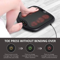 Foot Massager with Heat Shiatsu Kneading Washable Cover Black Foot Massager with Heat Shiatsu Kneading Washable Cover Black