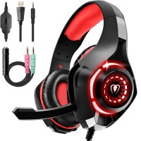 GM-1 Gaming Headset, Over-Ear Gaming Headphones with Noise Cancelling Mic, Premium Stereo, Lightweight for PS4, PS5, PC, Xbox