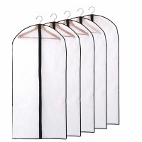 Garment Bags for Hanging Clothes, Pack of 5 Clear PEVA Suit Covers with Zipper, 6 x 60 x 100 cm + 6 x 60 x 120 cm, Dustproof Storage for Suits Dresses Coats Travel Garment Bags for Hanging Clothes, Pack of 5 Clear PEVA Suit Covers with Zipper, 6 x 60 x 100 cm + 6 x 60 x 120 cm, Dustproof Storage for Suits Dresses Coats Travel