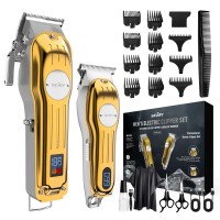 Cordless Hair Clipper and Trimmer Kit, 11 Guards, Gold Cordless Hair Clipper and Trimmer Kit, 11 Guards, Gold