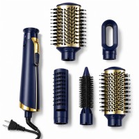 5-in-1 Hot Air Brush, Dryer and Styler, Navy and Gold Model MD-11 5-in-1 Hot Air Brush, Dryer and Styler, Navy and Gold Model MD-11