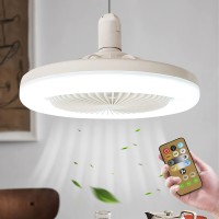 30W LED Smart Fan Light, Enclosed Ceiling Fan with Remote Control, 3-Color Modes, 3-Level Wind, E26 Socket for Home, Living Room, Bedroom