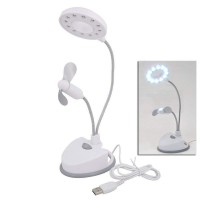 2-in-1 USB Desk Lamp with Mini Fan, 12 LED Gooseneck Table Light, Dual Flexible Arms, Battery or USB Powered, Compact Desktop Lamp for Study, Office, Dorm and Travel 2-in-1 USB Desk Lamp with Mini Fan, 12 LED Gooseneck Table Light, Dual Flexible Arms, Battery or USB Powered, Compact Desktop Lamp for Study, Office, Dorm and Travel