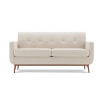 65" Mid-Century Modern Loveseat Sofa Button-Tufted Upholstered 2-Seater Couch with Solid Wood Frame, Soft Linen Fabric, Thick Cushions Beige Living Room Bedroom Small Space 65" Mid-Century Modern Loveseat Sofa Button-Tufted Upholstered 2-Seater Couch with Solid Wood Frame, Soft Linen Fabric, Thick Cushions Beige Living Room Bedroom Small Space