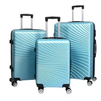 3-Piece ABS Hard Shell Luggage Set, 20"/24"/28" Suitcases with Spinner Wheels, Anti-Scratch & Built-In Lock - 8002 3-Piece ABS Hard Shell Luggage Set, 20"/24"/28" Suitcases with Spinner Wheels, Anti-Scratch & Built-In Lock - 8002