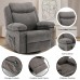 Massage Recliner Chair, 360° Swivel Rocker Reclining Chair with Massage and Heat Function for Home, Living Room (Grey) - XL-1157GM (Random Color Pick Up)